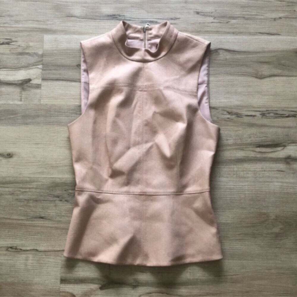 BCBGMaxAzria Blush High-Neck Blouse